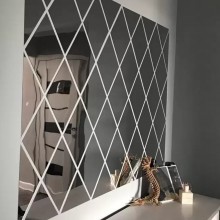 Oglinzi Acrilice EDAR, 52 Bucati, Autoadezive, Aplicare pe Perete, Model Romb, Dimensiuni 16 x 24 cm, Argintiu Oglinzi Acrilice EDAR, 52 Bucati, Autoadezive, Aplicare pe Perete, Model Romb, Dimensiuni 16 x 24 cm, Argintiu