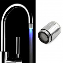 Cap De Robinet EDAR cu Filtru si LED, Activare Automata, Lumina Colorata, Garnitura cu Sita Inlusa, Argintiu