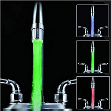Cap De Robinet EDAR cu Filtru si LED, Activare Automata, Lumina Colorata, Garnitura cu Sita Inlusa, Argintiu