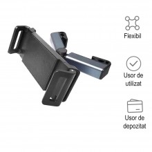 Suport Auto EDAR cu Prindere In Tetiera Masina, Pentru Telefon, Tableta de la 4.7 inch la 12.9 inch, Pozitie Reglabila, Negru Suport Auto EDAR cu Prindere In Tetiera Masina, Pentru Telefon, Tableta de la 4.7 inch la 12.9 inch, Pozitie Reglabila, Negru