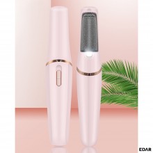 Pila Electrica EDAR pentru Indepartarea Pielii Ingrosate, Ingrijire Calcaie, 2 Role Abraziva/Neteda, Acumulator, Rola Rotativ...