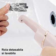 Pila Electrica EDAR pentru Indepartarea Pielii Ingrosate, Ingrijire Calcaie, 2 Role Abraziva/Neteda, Acumulator, Rola Rotativ...