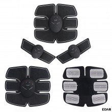 Set Centura si Accesorii Electrostimulare Muschi EDAR, Pentru Abdomen, Brate, Picioare, Functionare pe Baterii, Negru