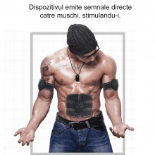 Set Centura si Accesorii Electrostimulare Muschi EDAR, Pentru Abdomen, Brate, Picioare, Functionare pe Baterii, Negru Set Centura si Accesorii Electrostimulare Muschi EDAR, Pentru Abdomen, Brate, Picioare, Functionare pe Baterii, Negru