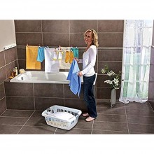 Uscator De Rufe Retractabil SIKS, Extensibil, 5 Sfori De 3,75 Metri Lungime, Cu Montare Pe Perete, Alb