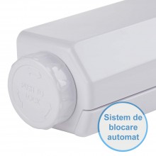 Uscator De Rufe Retractabil SIKS, Extensibil, 5 Sfori De 3,75 Metri Lungime, Cu Montare Pe Perete, Alb