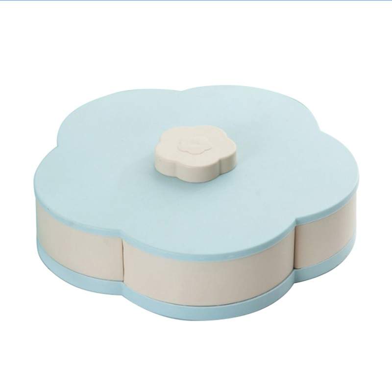 Cutie Smart SIKS Pentru Servire Bomboane, Fructe Uscate, Alune, Gustari Sau Depozitare Bijuterii, Forma De Floare, Rotativ, 5...
