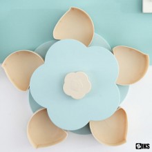 Cutie Smart SIKS Pentru Servire Bomboane, Fructe Uscate, Alune, Gustari Sau Depozitare Bijuterii, Forma De Floare, Rotativ, 5...
