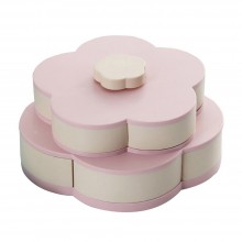 Cutie Smart SIKS Pentru Servire Bomboane, Fructe Uscate, Alune, Gustari Sau Bijuterii, In Forma De Floare, Cu Compartiment Ro...