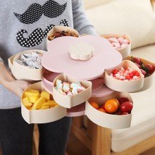 Cutie Smart SIKS Pentru Servire Bomboane, Fructe Uscate, Alune, Gustari Sau Bijuterii, In Forma De Floare, Cu Compartiment Ro...
