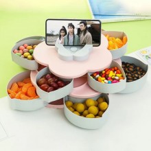 Cutie Smart SIKS Pentru Servire Bomboane, Fructe Uscate, Alune, Gustari Sau Bijuterii, In Forma De Floare, Cu Compartiment Ro...