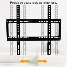 Suport TV SIKS De Perete, Reglabil, Compatibil Cu Televizoare Cu Dimensiunea Intre 26-63 inch, Kit Instalare Inclus, Negru