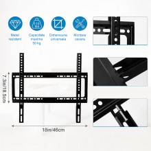 Suport TV SIKS De Perete, Reglabil, Compatibil Cu Televizoare Cu Dimensiunea Intre 26-63 inch, Kit Instalare Inclus, Negru