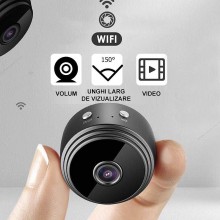 Mini Camera de Supraveghere Inteligenta SIKS, Tip Dispozitiv Spionaj, Microfon, Viziune de Noapte, Unghi Larg de Vizualizare,...