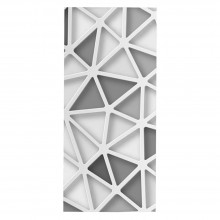Sticker Autoadeziv de Interior EDAR tip Folie, Aplicare pe Usa, Mobilier, Decorativ, Design Triunghiuri, Gri Deschis, 77x200 cm