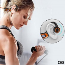 Casti Sport Wireless SIKS cu Conductie Osoasa Pentru Antrenament Sala, Alergare, Ciclism, Inot, Cu Microfon, Apeluri HandsFre...