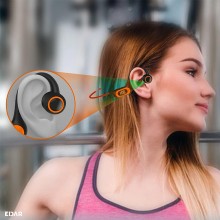 Casti Sport EDAR Fara Fir, Conductie Osoasa, Pentru Sport, Fitness, Inot, Waterproof, Cu Microfon, Sunet Stereo, Pliabile, Bl...