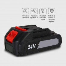Mini Fierastrau Electric Portabil De Mana Cu Lant, Mini Drujba Cu Acumulator, Cu Protectie Lant, 4 Inch, 24V, 2 Baterii, 2 La... Mini Fierastrau Electric Portabil De Mana Cu Lant, Mini Drujba Cu Acumulator, Cu Protectie Lant, 4 Inch, 24V, 2 Baterii, 2 La...
