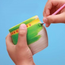 Set Roata De Olarit SIKS Si Pictat Pentru Copii, Interactiv, De Facut Modele Unice Din Lut, Plastic / Argila, Accesorii Inclu...