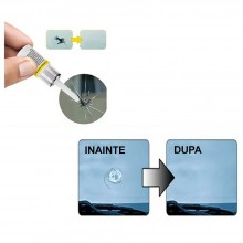 Kit Solutie Reparat Fisuri Parbriz SIKS Cu Adeziv Lichid Pentru Crapaturi Sau Ciobituri, Uscare Rapida, 5 Folii Incluse Kit Solutie Reparat Fisuri Parbriz SIKS Cu Adeziv Lichid Pentru Crapaturi Sau Ciobituri, Uscare Rapida, 5 Folii Incluse