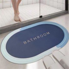 Covoras De Baie EDAR, Cu Mesaj Bathroom, Absorbant, Antiderapant, Material Moale, Curatoare Usoara, 58 x 38 cm, Albastru / Gri Covoras De Baie EDAR, Cu Mesaj Bathroom, Absorbant, Antiderapant, Material Moale, Curatoare Usoara, 58 x 38 cm, Albastru / Gri