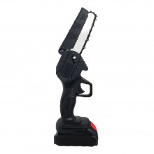 Mini Fierastrau Portabil EDAR Tip Drujba, Electric, cu Doua Lanturi, Sina Ghidaj 4 Inch, Protectie Lant, Acumulator 24V, 2 Ba...