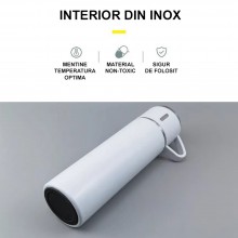 Set Sticla Termos SIKS cu interior din Inox Cu 2 Cani Extra, Cu Perete Dublu, Inchidere Ermetica, Rezistent la Rugina si la S... Set Sticla Termos SIKS cu interior din Inox Cu 2 Cani Extra, Cu Perete Dublu, Inchidere Ermetica, Rezistent la Rugina si la S...