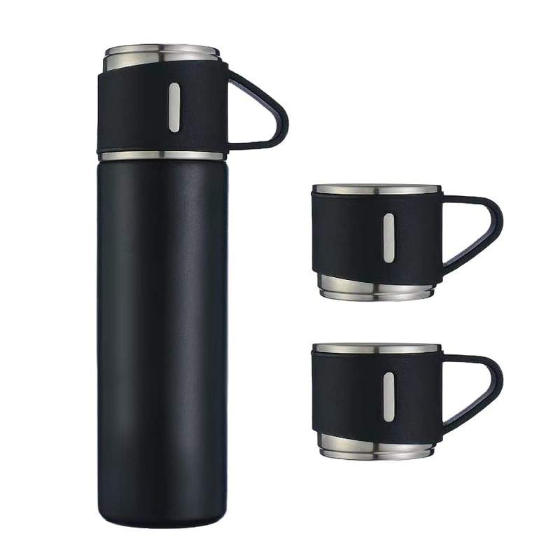 Set Sticla Termos SIKS cu interior din Inox Cu 2 Cani Extra, Cu Perete Dublu, Inchidere Ermetica, Rezistent la Rugina si la S... Set Sticla Termos SIKS cu interior din Inox Cu 2 Cani Extra, Cu Perete Dublu, Inchidere Ermetica, Rezistent la Rugina si la S...