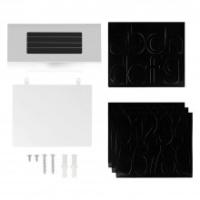 Lampa LED De Exterior SIKS cu Numar Casa, Inox, Incarcare Solara, Cu Baterie Reincarcabila Inclusa, Pornire Oprire Automata, ...