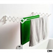 Uscator De Rufe Metalic Extensibil SIKS Cu Fixare In Perete, Pliabil, 5 Bare 70 cm, Capacitate De Uscare 3.5 metri, Ideal Bal...