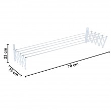 Uscator De Rufe Metalic Extensibil SIKS Cu Fixare In Perete, Pliabil, 5 Bare 70 cm, Capacitate De Uscare 3.5 metri, Ideal Bal... Uscator De Rufe Metalic Extensibil SIKS Cu Fixare In Perete, Pliabil, 5 Bare 70 cm, Capacitate De Uscare 3.5 metri, Ideal Bal...