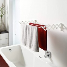 Uscator De Rufe Metalic Extensibil SIKS Cu Fixare In Perete, Pliabil, 5 Bare 90 cm, Capacitate De Uscare 4.5 metri, Ideal Bal... Uscator De Rufe Metalic Extensibil SIKS Cu Fixare In Perete, Pliabil, 5 Bare 90 cm, Capacitate De Uscare 4.5 metri, Ideal Bal...