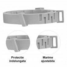 Zgarda Antiparazitara SIKS Pentru Caini si Pisici Pe Baza de Uleiuri din Plante, Anti Purici Si Capuse, Protectie Pana La 8 l...