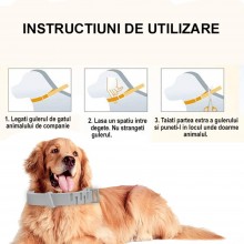 Zgarda Antiparazitara SIKS Pentru Caini si Pisici Pe Baza de Uleiuri din Plante, Anti Purici Si Capuse, Protectie Pana La 8 l...