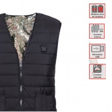 Vesta cu Caldura EDAR, Unisex, Alimentare prin Conector USB Incorporat, Fara Acumulator, Ideala Pentru Sezonul Rece, Negru, M...