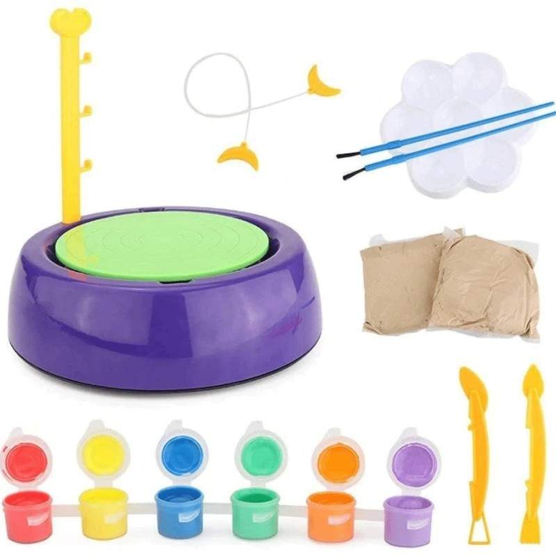 Set EDAR De Olarit Si Pictat Pentru Copii, De Facut Modele Unice Din Lut, Joc Interactiv cu Accesorii Incluse, Plastic / Argi...