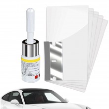 Kit Reparatii Geamuri Auto EDAR, Usor De Folosit, Cantitate 2 ml, Uscare Rapida, 5 Folii Si Lama Incluse