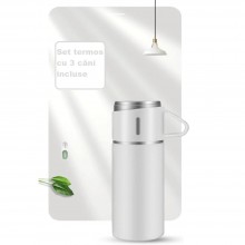 Termos EDAR Cu Interior Din Inox, Capacitate 500 ml, Cu Perete Dublu, Set Cu 2 Cani Extra, Inchidere Ermetica, Rezistent la R... Termos EDAR Cu Interior Din Inox, Capacitate 500 ml, Cu Perete Dublu, Set Cu 2 Cani Extra, Inchidere Ermetica, Rezistent la R...