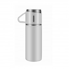 Termos EDAR Cu Interior Din Inox, Capacitate 500 ml, Cu Perete Dublu, Set Cu 2 Cani Extra, Inchidere Ermetica, Rezistent la R...