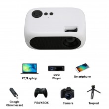 Mini proiector SIKS, Super HD 1080P, Portabil, LED, Full Color, 1200 Lumeni, Interfata HDMI si USB, Cu Telecomanda, Videoproi...