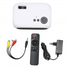 Mini proiector SIKS, Super HD 1080P, Portabil, LED, Full Color, 1200 Lumeni, Interfata HDMI si USB, Cu Telecomanda, Videoproi...