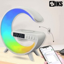 Statie Incarcare Wireless SIKS 3 in 1 cu lampa RGB, Boxa Bluetooth, Difuzor 5W, Ceas Digital Cu Alarma , Lumini Ambientale, S... Statie Incarcare Wireless SIKS 3 in 1 cu lampa RGB, Boxa Bluetooth, Difuzor 5W, Ceas Digital Cu Alarma , Lumini Ambientale, S...