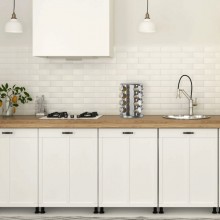 Set 16 Recipiente SIKS Din Sticla Pentru Condimente, Cu Suport Metalic Rotativ, Inox