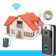 Sonerie Smart Wireless cu Camera SIKS, Fara Fir, Rezolutie Video 720P, Pentru Usa/Poarta, Exterior, Unghi 166 Grade, Rezisten...