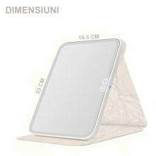 Oglinda Cosmetica SIKS Pentru Machiaj Cu Lumina LED, 3 Tipuri De Lumina, Touch Switch, Pliabila, Iluminata, Cu Suport, USB, D... Oglinda Cosmetica SIKS Pentru Machiaj Cu Lumina LED, 3 Tipuri De Lumina, Touch Switch, Pliabila, Iluminata, Cu Suport, USB, D...