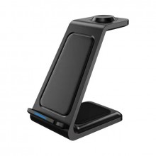 Incarcator Wireless SIKS 3 in 1, Fast Charge 15W, Statie De Incarcare Magnetica Magsafe QI, Compatibil Cu Apple Iphone, Samsu...
