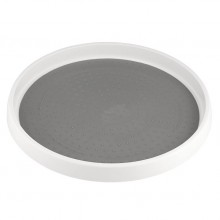 Organizator SIKS Tip Tava Rotativa Pentru Bucatarie, Rotatie 360 Grade, 1 Nivel, Suport Organizare Lucruri In Frigider/Dulap,...