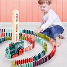 Tren De Jucarie SIKS Cu Piese Domino, 60 piese, Functie Sunete/Lumina, Jucarie Educativa Si Distractiva, Dezvoltarea Abilitat... Tren De Jucarie SIKS Cu Piese Domino, 60 piese, Functie Sunete/Lumina, Jucarie Educativa Si Distractiva, Dezvoltarea Abilitat...
