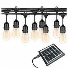 Ghirlanda SIKS Cu 10 Becuri Luminoase De Interior/Exterior/Gradina, Cu Incarcare Solara sau USB, Pendule LED, 10 Metri, Lumin...