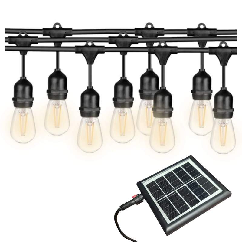 Ghirlanda SIKS Cu 10 Becuri Luminoase De Interior/Exterior/Gradina, Cu Incarcare Solara sau USB, Pendule LED, 10 Metri, Lumin...